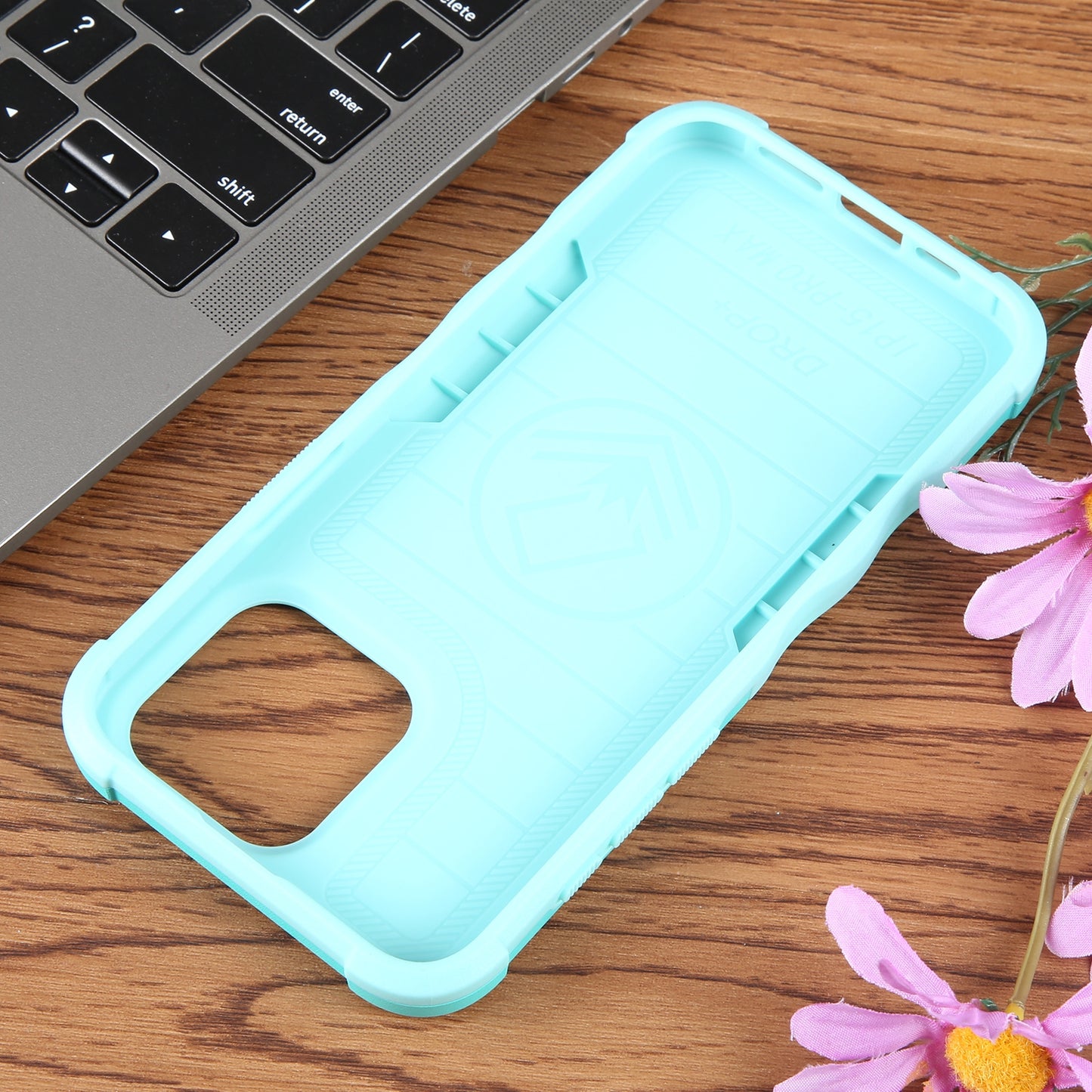 ELECTROPRIME For iPhone 15 Non-slip Shockproof Armor Phone Case(Mint Green)