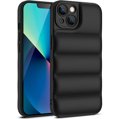 ELECTROPRIME For iPhone 15 Plus Eiderdown Airbag Shockproof Phone Case(Black)