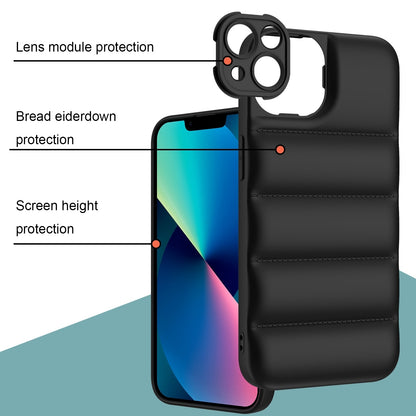 ELECTROPRIME For iPhone 15 Plus Eiderdown Airbag Shockproof Phone Case(Black)