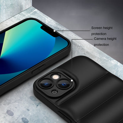 ELECTROPRIME For iPhone 15 Plus Eiderdown Airbag Shockproof Phone Case(Black)