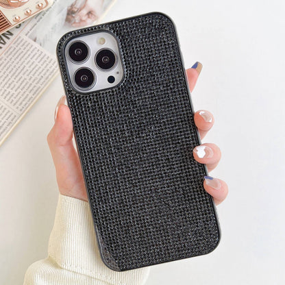 ELECTROPRIME For iPhone 15 Solid Color Diamond TPU Phone Case(Black)