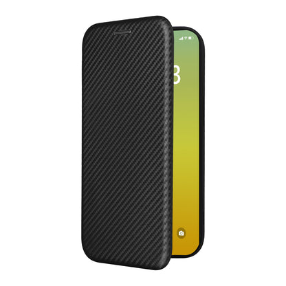 ELECTROPRIME For iPhone 15 Carbon Fiber Texture Flip Leather Phone Case(Black)