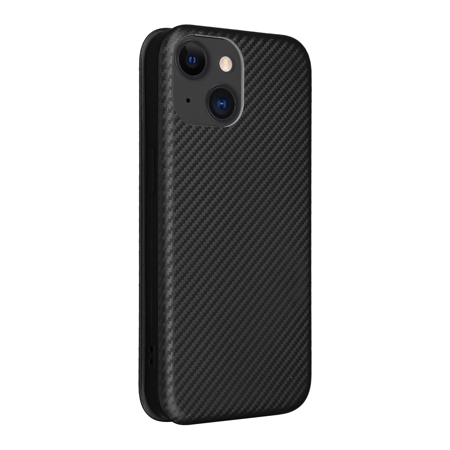 ELECTROPRIME For iPhone 15 Carbon Fiber Texture Flip Leather Phone Case(Black)