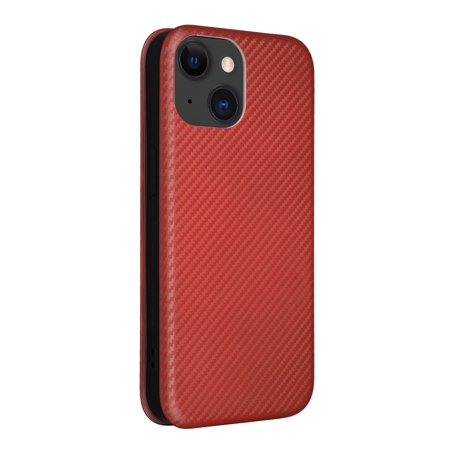 ELECTROPRIME For iPhone 15 Carbon Fiber Texture Flip Leather Phone Case(Brown)