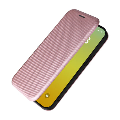 ELECTROPRIME For iPhone 15 Carbon Fiber Texture Flip Leather Phone Case(Pink)