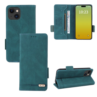 ELECTROPRIME For iPhone 15 Magnetic Clasp Leather Phone Case(Green)