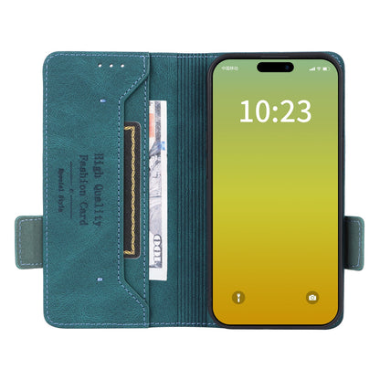 ELECTROPRIME For iPhone 15 Magnetic Clasp Leather Phone Case(Green)