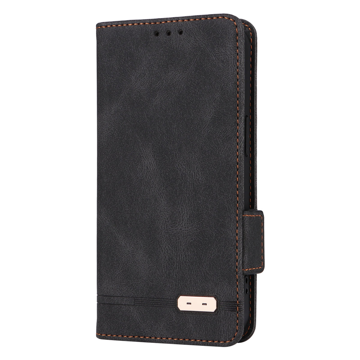 ELECTROPRIME For iPhone 15 Magnetic Clasp Leather Phone Case(Black)