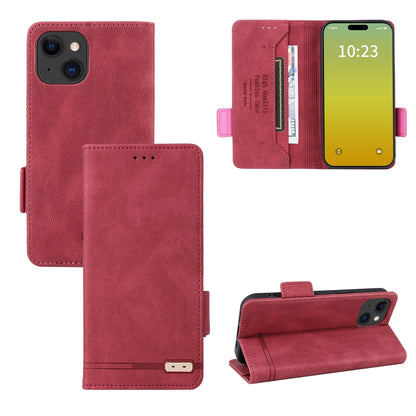 ELECTROPRIME For iPhone 15 Magnetic Clasp Leather Phone Case(Red)