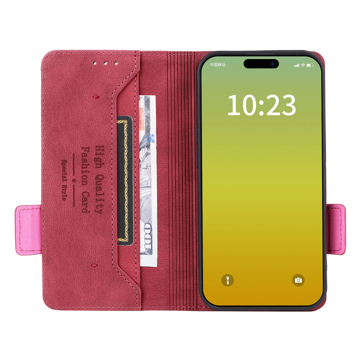 ELECTROPRIME For iPhone 15 Magnetic Clasp Leather Phone Case(Red)