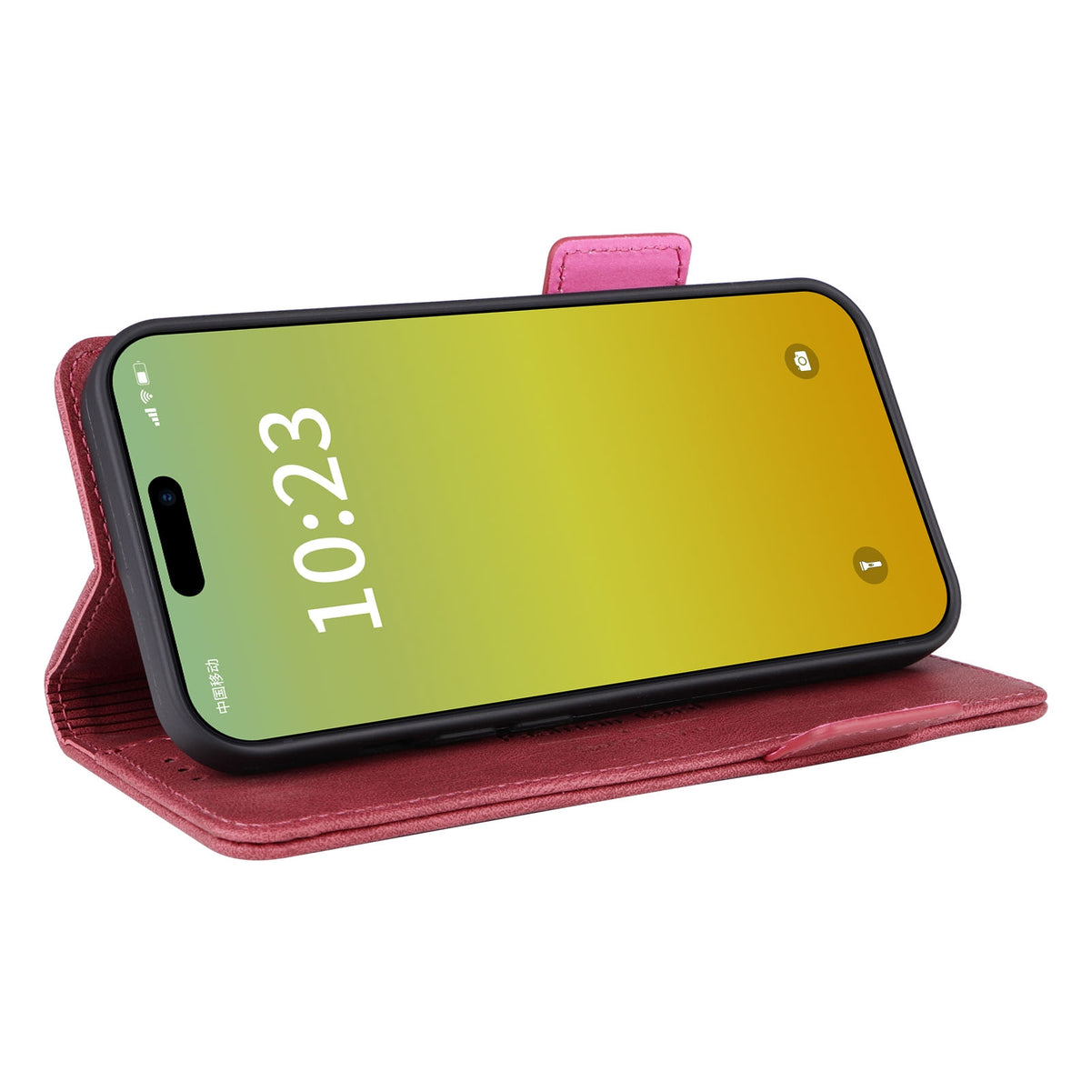 ELECTROPRIME For iPhone 15 Magnetic Clasp Leather Phone Case(Red)