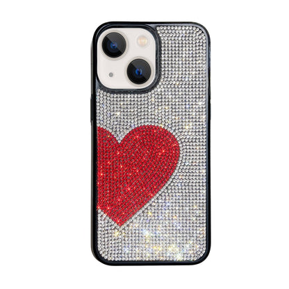 ELECTROPRIME For iPhone 15 Love Heart Diamond TPU Phone Case(Silver)
