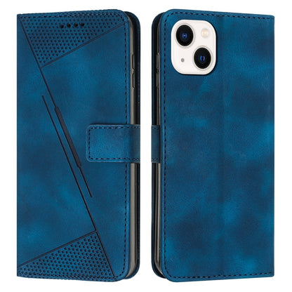 ELECTROPRIME For iPhone 15 Dream Triangle Leather Phone Case with Lanyard(Blue)