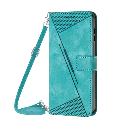 ELECTROPRIME For iPhone 15 Dream Triangle Leather Phone Case with Lanyard(Green)