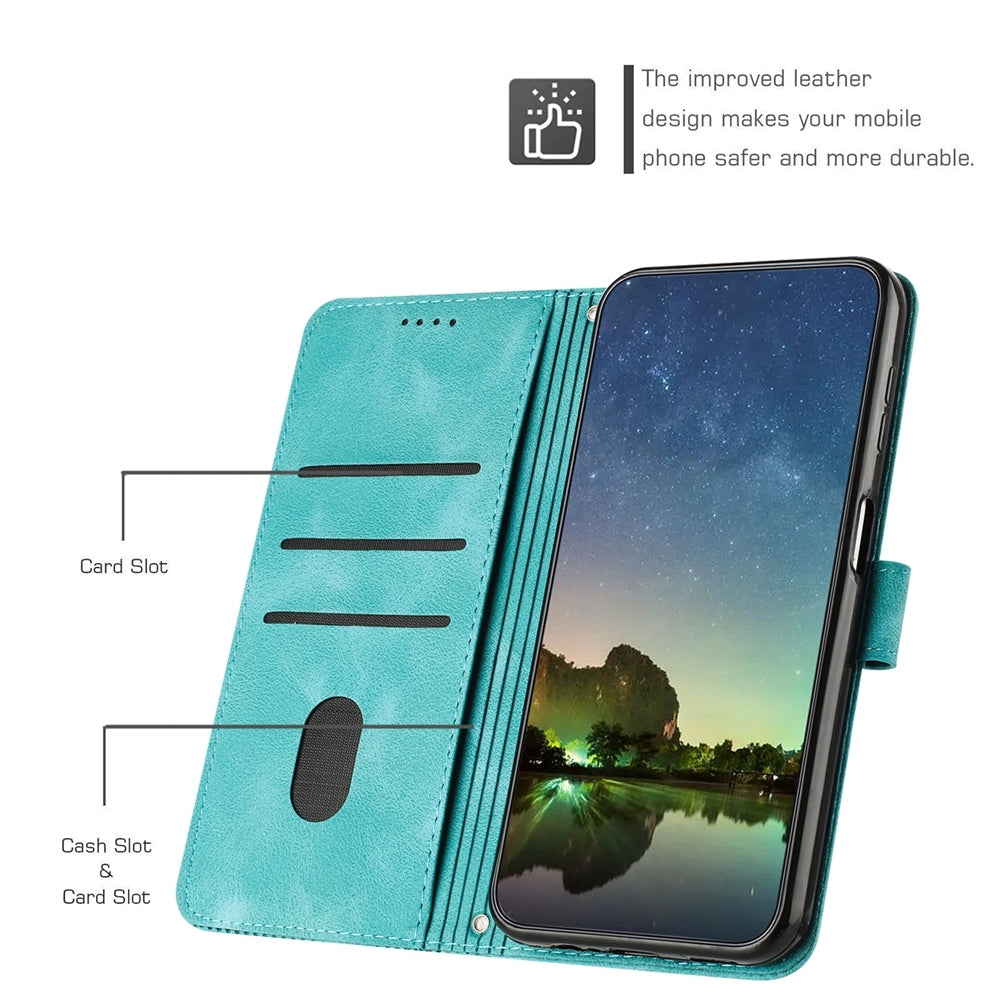 ELECTROPRIME For iPhone 15 Dream Triangle Leather Phone Case with Lanyard(Green)