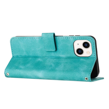 ELECTROPRIME For iPhone 15 Dream Triangle Leather Phone Case with Lanyard(Green)