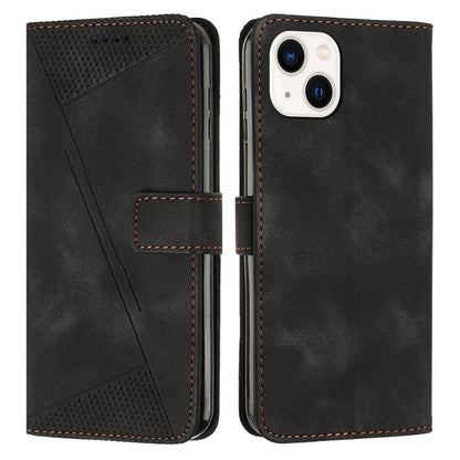 ELECTROPRIME For iPhone 15 Dream Triangle Leather Phone Case with Lanyard(Black)