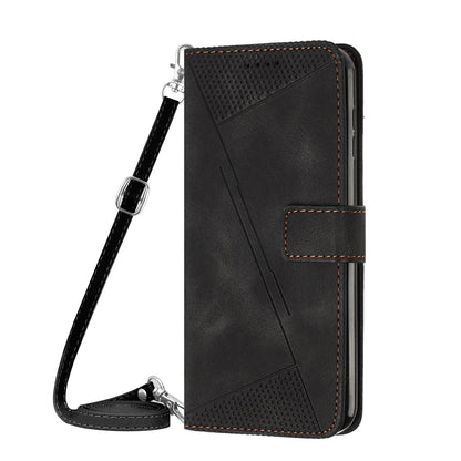 ELECTROPRIME For iPhone 15 Dream Triangle Leather Phone Case with Lanyard(Black)