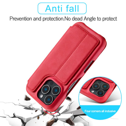 ELECTROPRIME For iPhone 16 Pro Max LC.IMEEKE Hon Ancient Series Flip Leather Phone Case(Red)