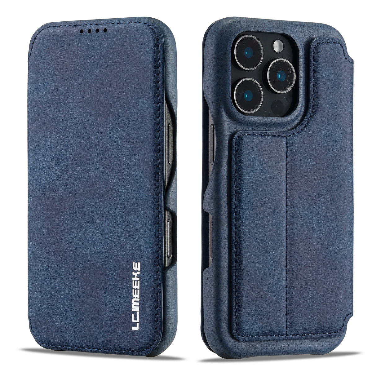 ELECTROPRIME For iPhone 16 Pro Max LC.IMEEKE Hon Ancient Series Flip Leather Phone Case(Blue)