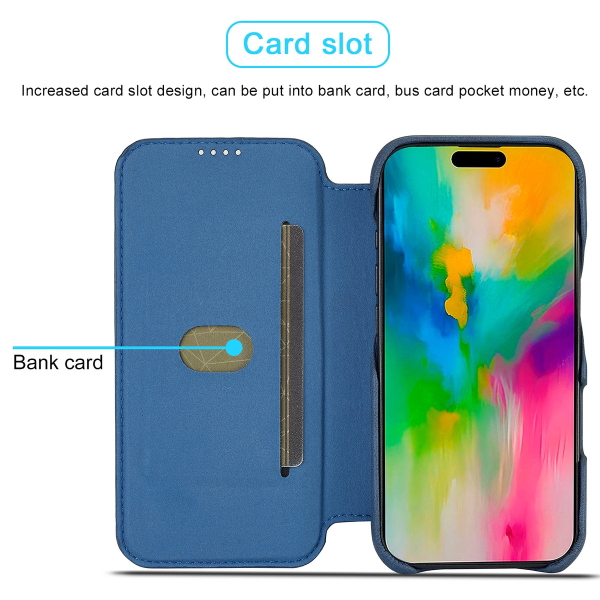 ELECTROPRIME For iPhone 16 Pro Max LC.IMEEKE Hon Ancient Series Flip Leather Phone Case(Blue)