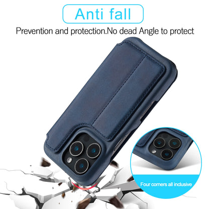 ELECTROPRIME For iPhone 16 Pro Max LC.IMEEKE Hon Ancient Series Flip Leather Phone Case(Blue)