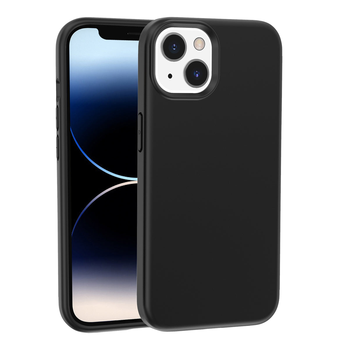 ELECTROPRIME For iPhone 15 Rubber Oil Surface Solid Color Phone Case(Black)