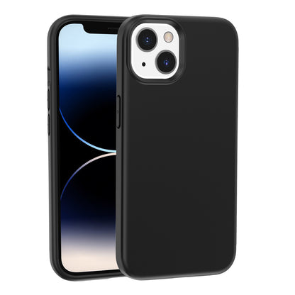 ELECTROPRIME For iPhone 15 Rubber Oil Surface Solid Color Phone Case(Black)
