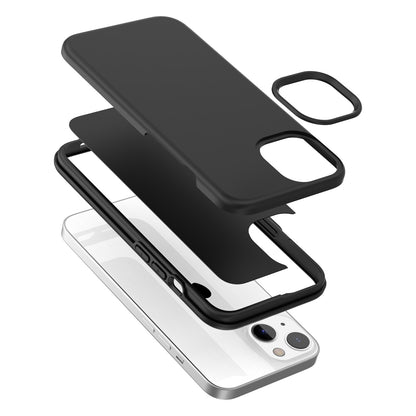 ELECTROPRIME For iPhone 15 Rubber Oil Surface Solid Color Phone Case(Black)
