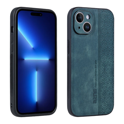 ELECTROPRIME For iPhone 15 AZNS 3D Embossed Skin Feel Phone Case(Dark Green)