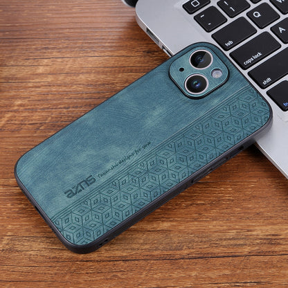 ELECTROPRIME For iPhone 15 AZNS 3D Embossed Skin Feel Phone Case(Dark Green)