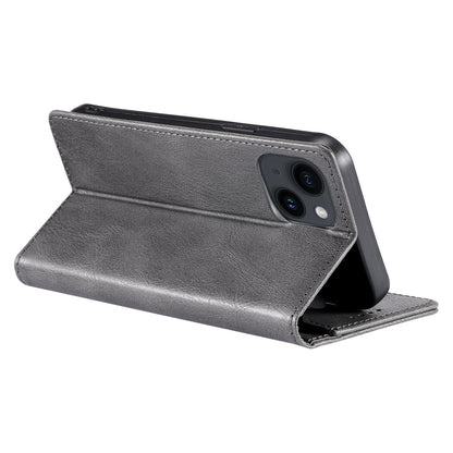 ELECTROPRIME For iPhone 15 TTUDRCH RFID Retro Texture Magnetic Leather Phone Case(Grey)