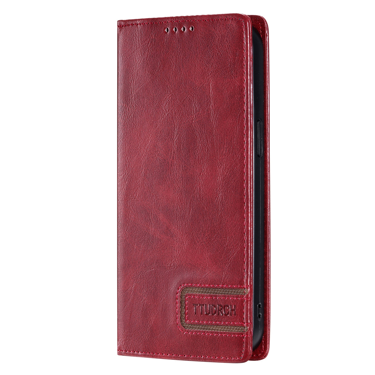 ELECTROPRIME For iPhone 15 TTUDRCH RFID Retro Texture Magnetic Leather Phone Case(Red)