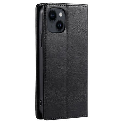 ELECTROPRIME For iPhone 15 TTUDRCH RFID Retro Texture Magnetic Leather Phone Case(Black)