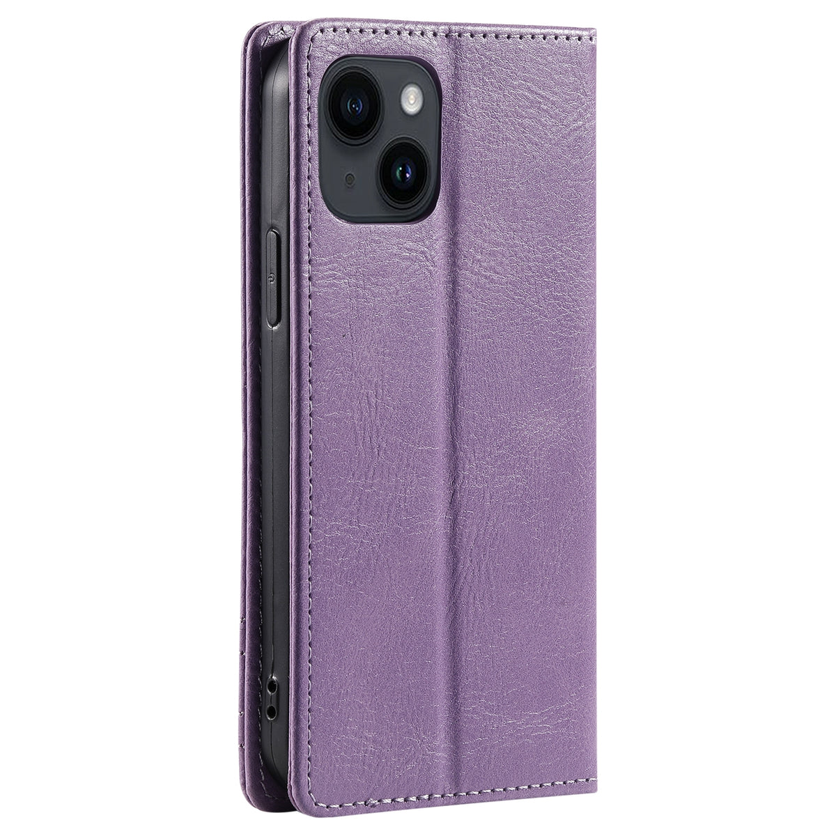 ELECTROPRIME For iPhone 15 TTUDRCH RFID Retro Texture Magnetic Leather Phone Case(Purple)