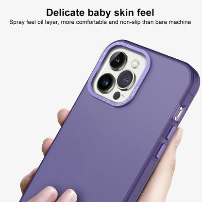 ELECTROPRIME For iPhone 15 Plus Frosted Translucent Mist Phone Case(White)