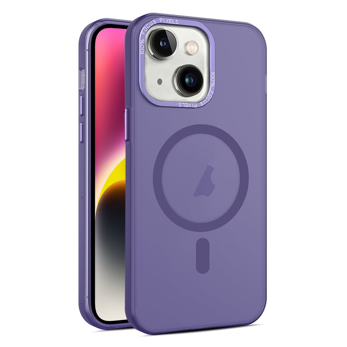 ELECTROPRIME For iPhone 15 Plus MagSafe Frosted Translucent Mist Phone Case(Dark Purple)