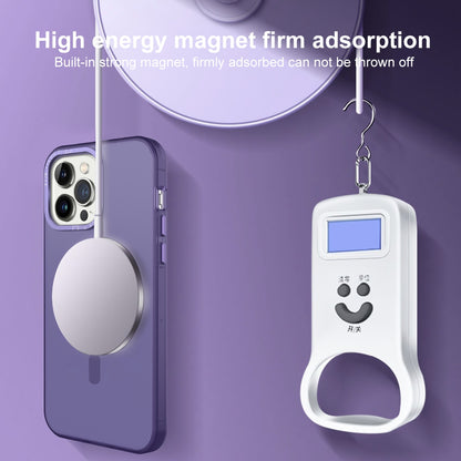 ELECTROPRIME For iPhone 15 Plus MagSafe Frosted Translucent Mist Phone Case(Dark Purple)