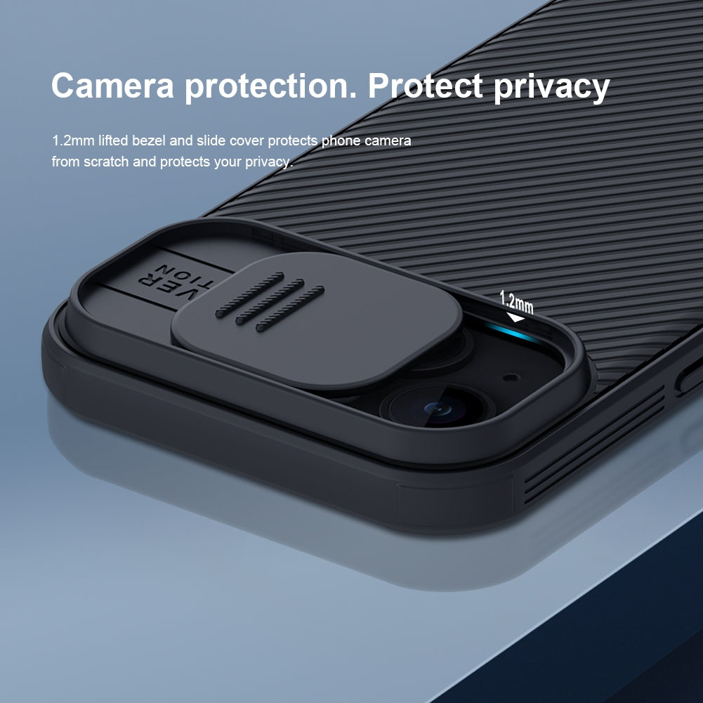 ELECTROPRIME For iPhone 15 Plus NILLKIN CamShield Pro PC Phone Case(Blue)