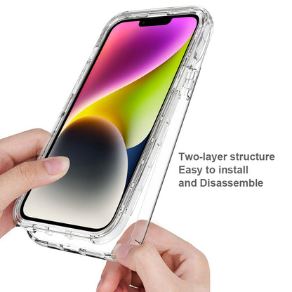 ELECTROPRIME For iPhone 15 Plus Full Body Shockproof Clear Gradient Phone Case(Purple)