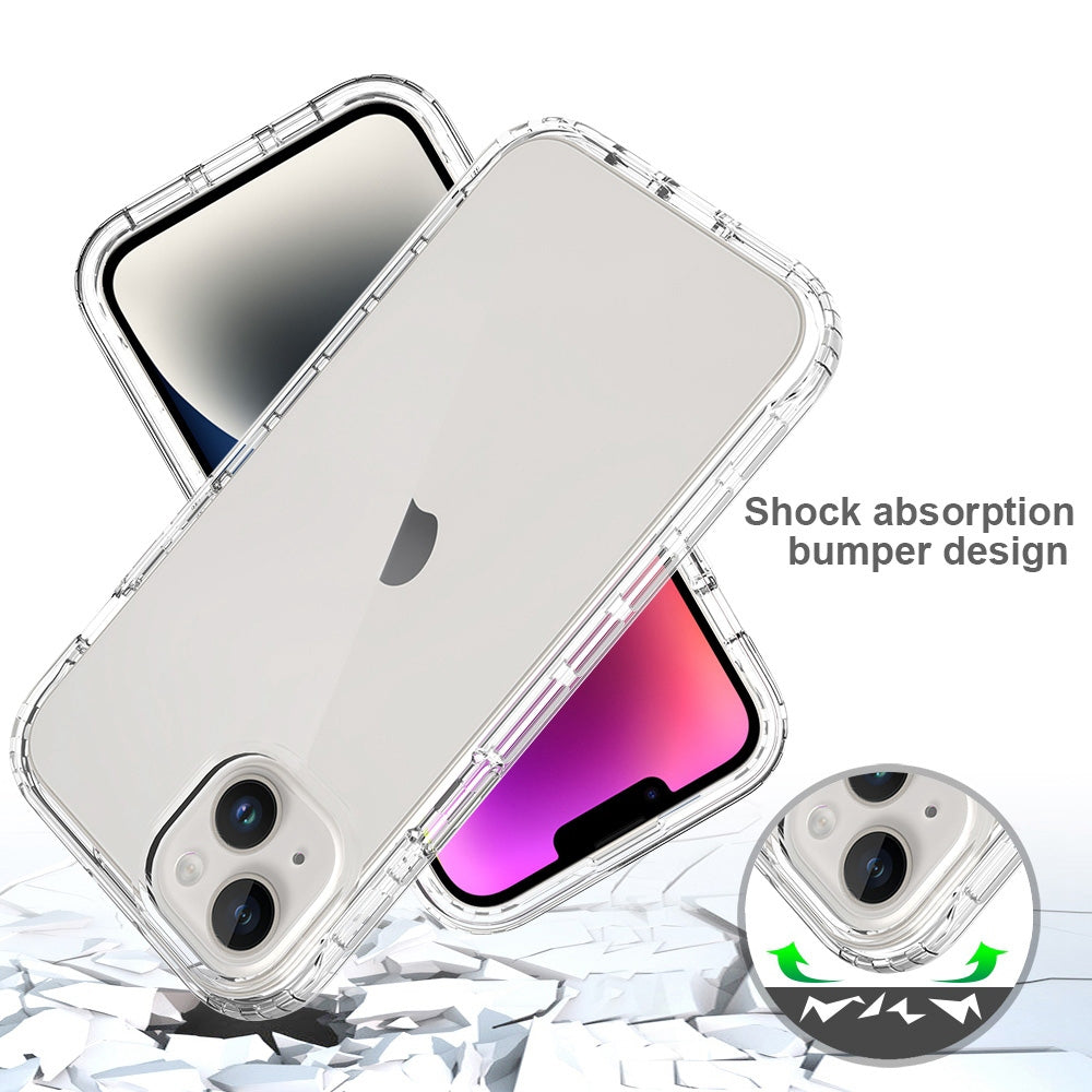 ELECTROPRIME For iPhone 15 Plus Full Body Shockproof Clear Gradient Phone Case(Purple)