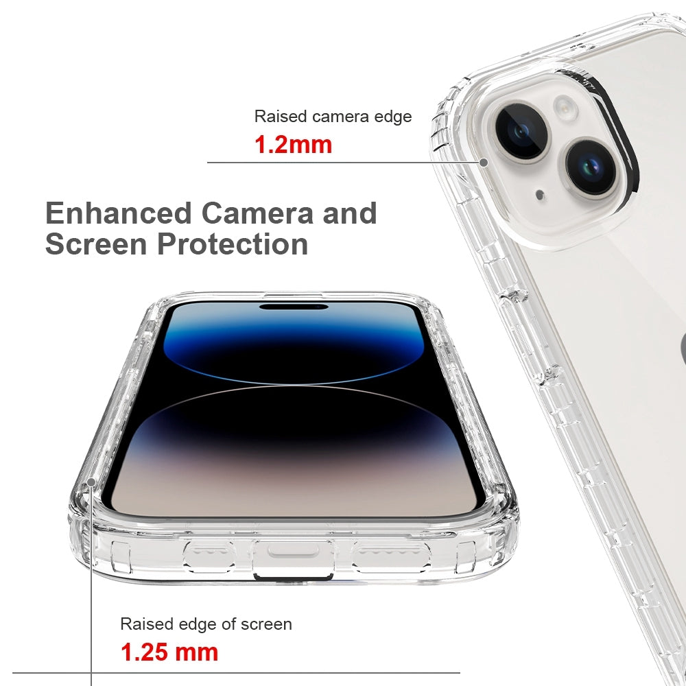 ELECTROPRIME For iPhone 15 Plus Full Body Shockproof Clear Gradient Phone Case(Purple)