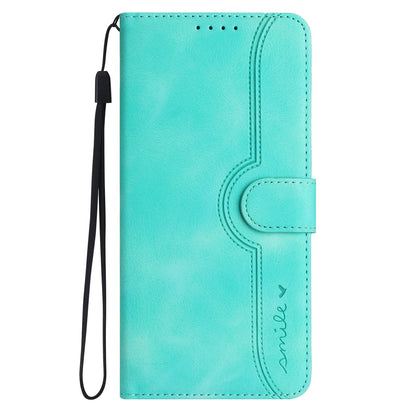 ELECTROPRIME For iPhone 15 Plus Heart Pattern Skin Feel Leather Phone Case(Light Blue)