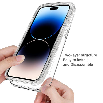 ELECTROPRIME For iPhone 15 Shockproof Clear Gradient PC + TPU Phone Case(Red)