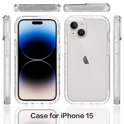 ELECTROPRIME For iPhone 15 Shockproof Clear Gradient PC + TPU Phone Case(Transparent)