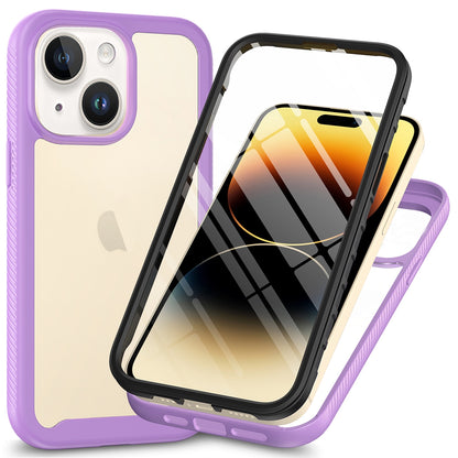 ELECTROPRIME For iPhone 15 Starry Sky Solid Color Series PC + TPU Phone Case with PET Film(Purple)