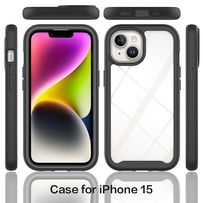 ELECTROPRIME For iPhone 15 Starry Sky Solid Color Series PC + TPU Phone Case with PET Film(Purple)