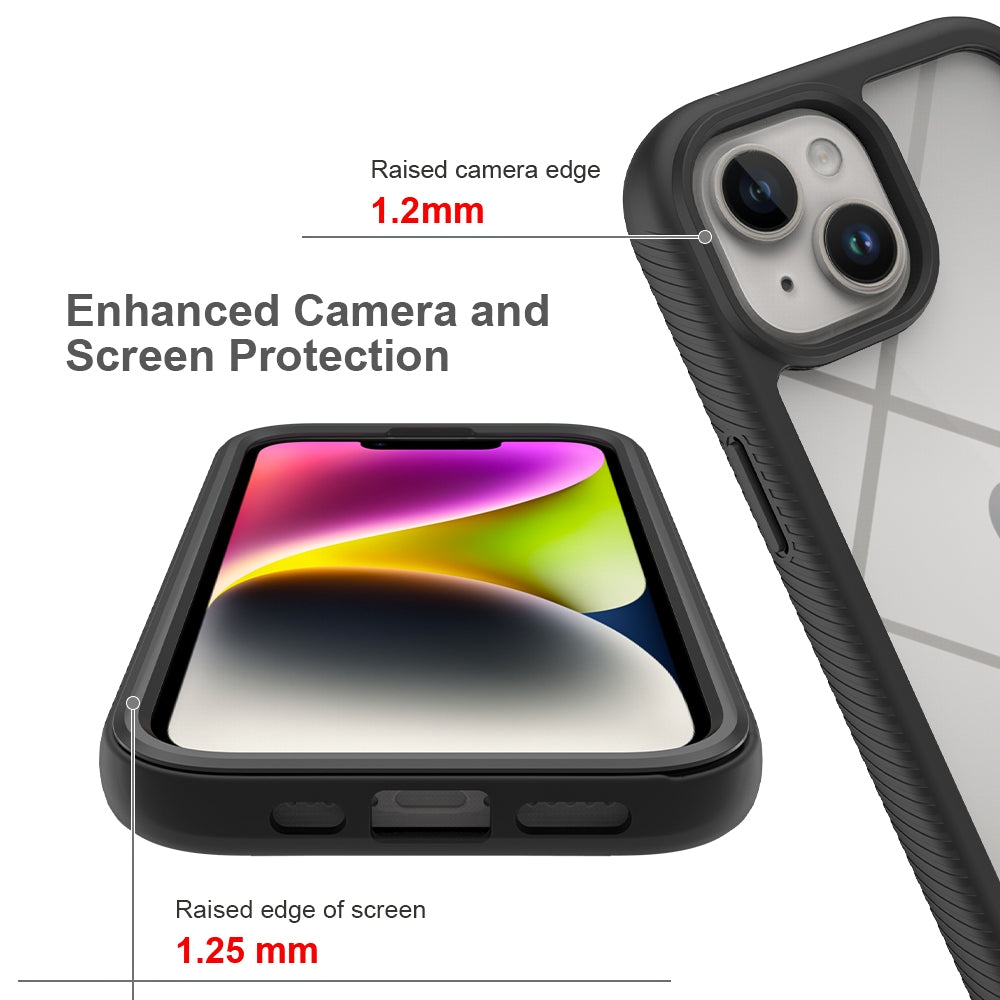 ELECTROPRIME For iPhone 15 Starry Sky Solid Color Series PC + TPU Phone Case with PET Film(Purple)