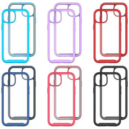 ELECTROPRIME For iPhone 15 Plus Starry Sky Solid Color Shockproof TPU Clear PC Phone Case(Sky Blue)