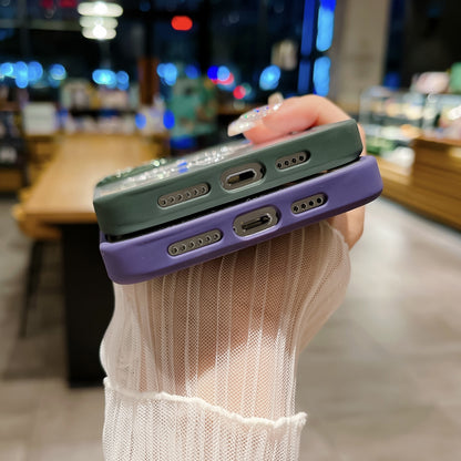 ELECTROPRIME For iPhone 15 MagSafe Gradient Color Glitter TPU + Acrylic Phone Case with Lens Film(Green)